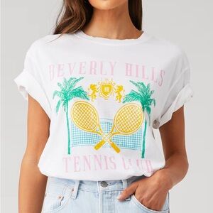 Show Me Your MuMu Pink tennis oversized Logo‎ Tee XS and S